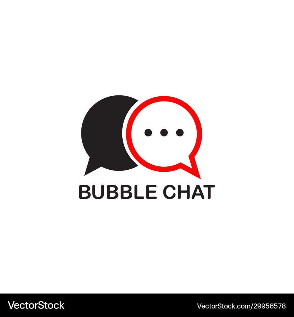 Bubble chat logo design template Royalty Free Vector Image