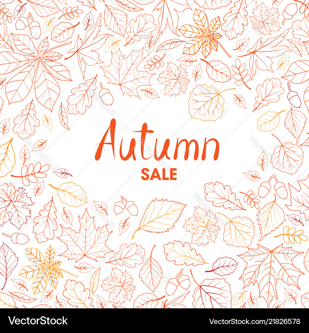 Fall leaf nature background autumn leaves pattern Vector Image