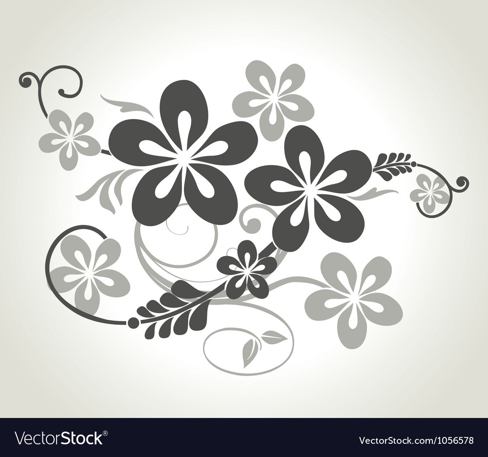 Floral curls Royalty Free Vector Image - VectorStock