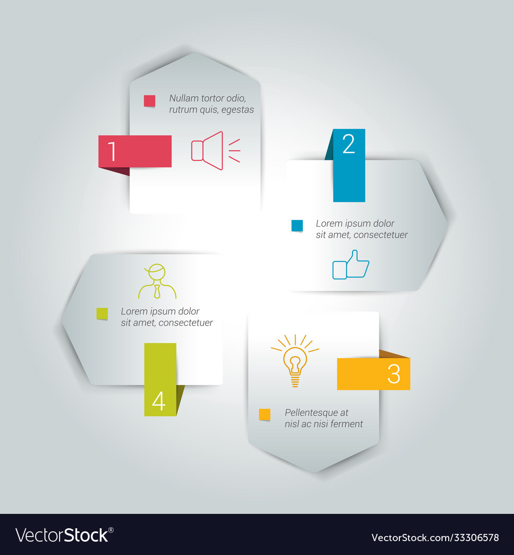 Four steps arrow scheme chart diagram module vector image Four steps arrow scheme chart diagram module