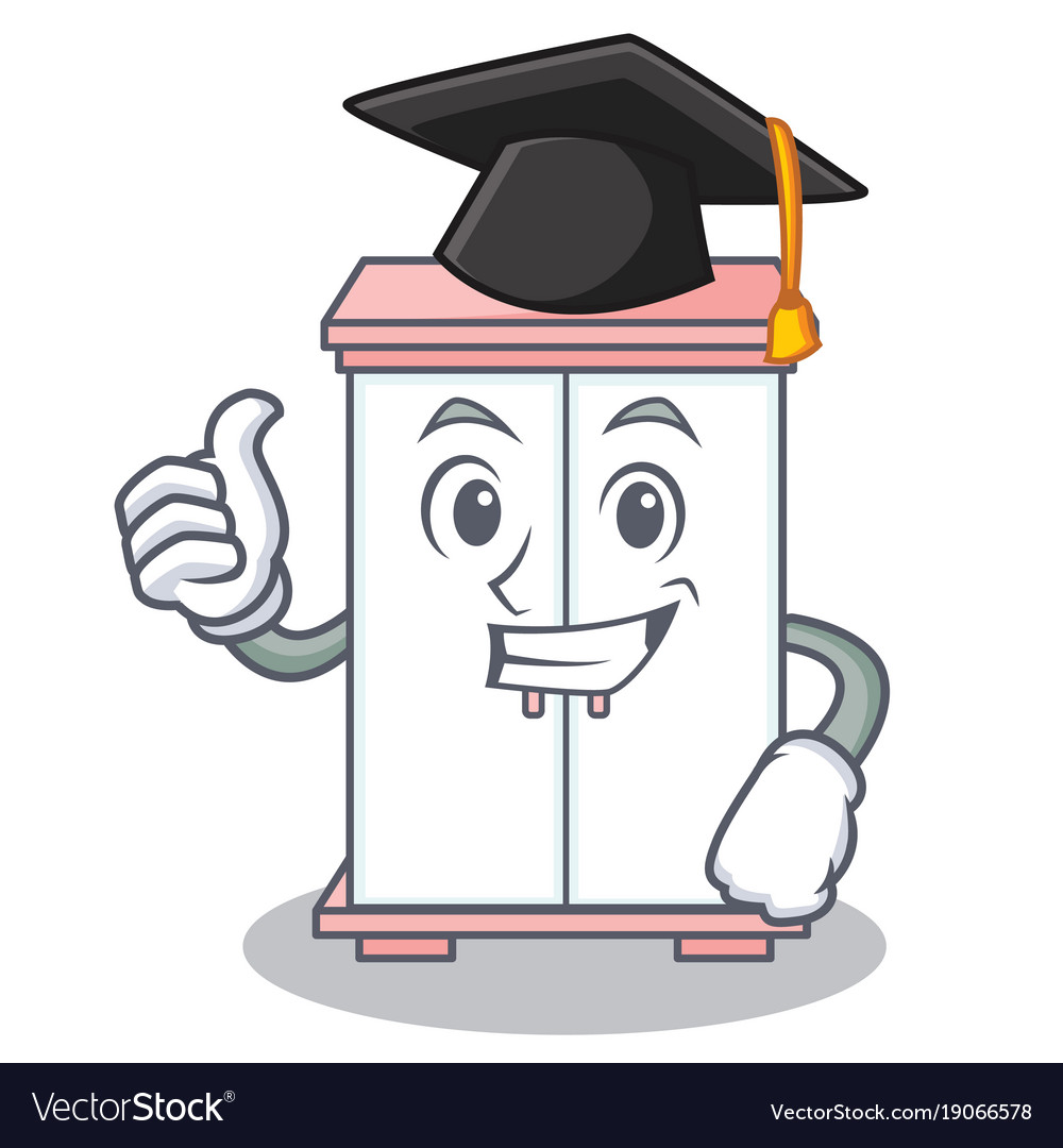 Graduation cabinet character cartoon style