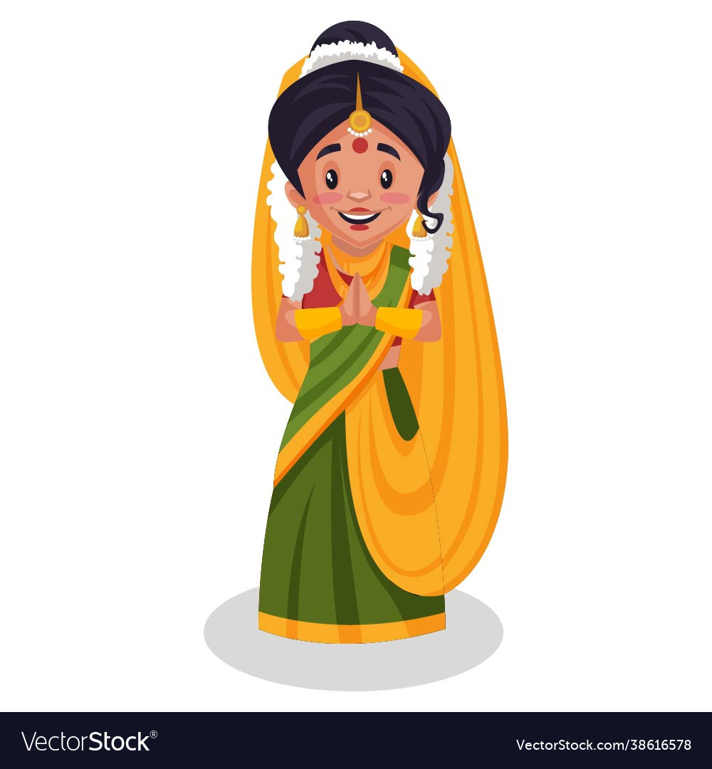 Mother yashoda cartoon character Royalty Free Vector Image