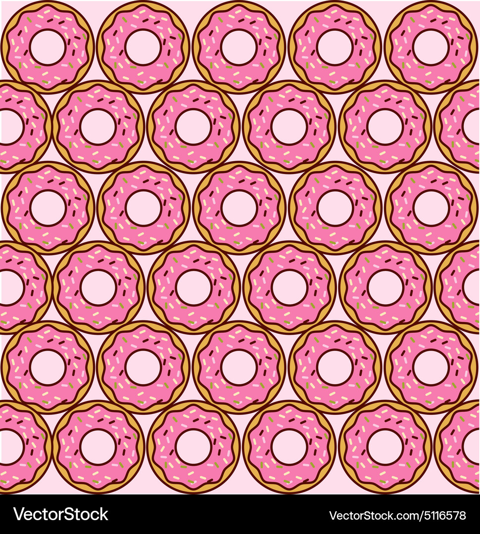 Sweet donuts pattern Royalty Free Vector Image