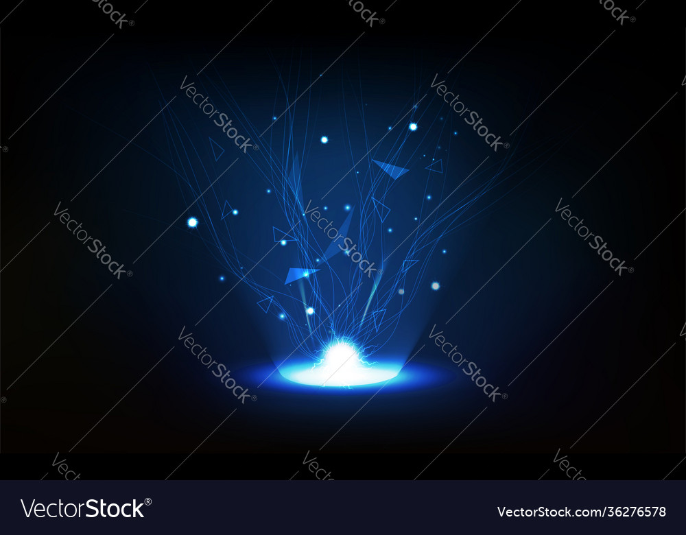 Technology abstract background polygon network vector image Technology abstract background polygon network