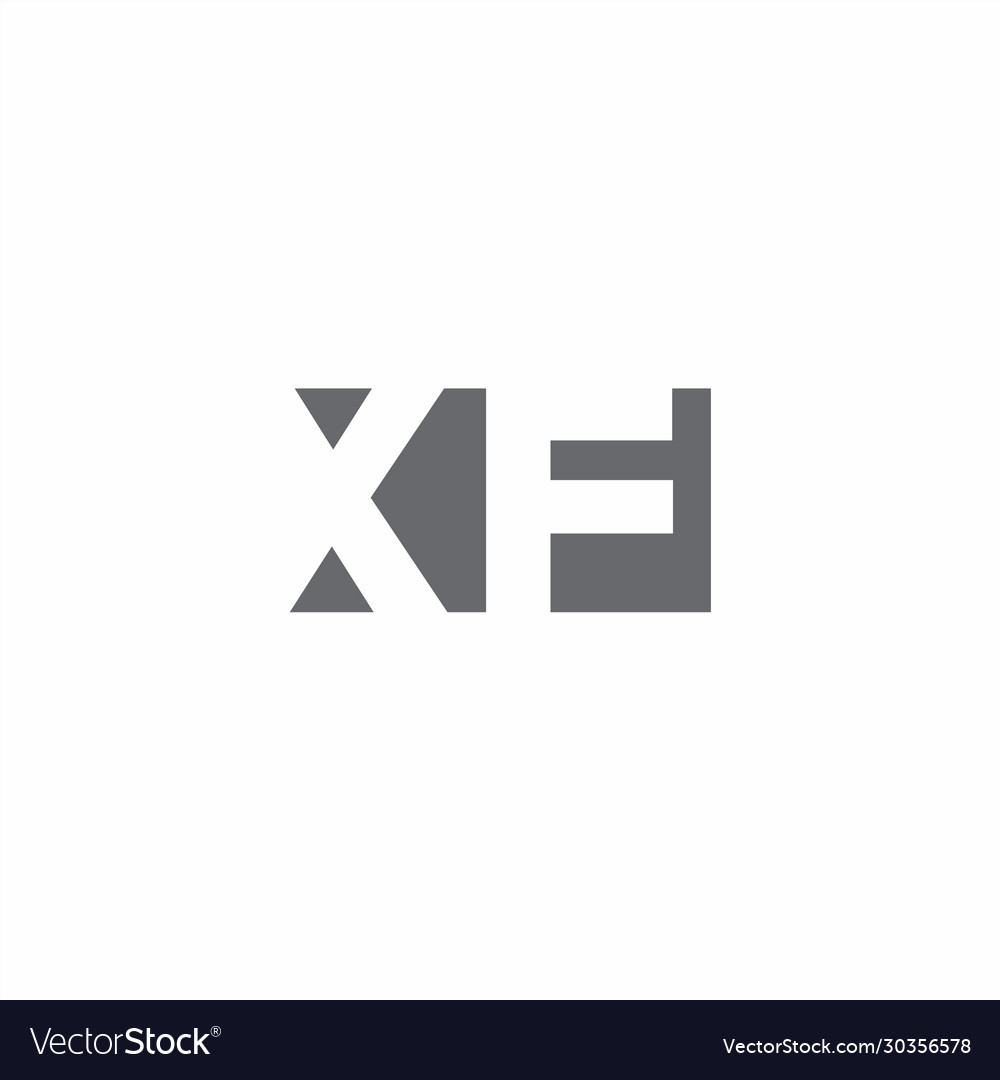 Xf logo monogram with negative space style design