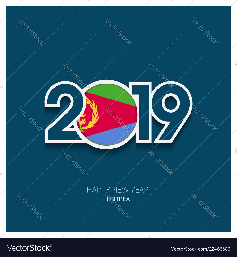 2019 eritrea typography happy new year background