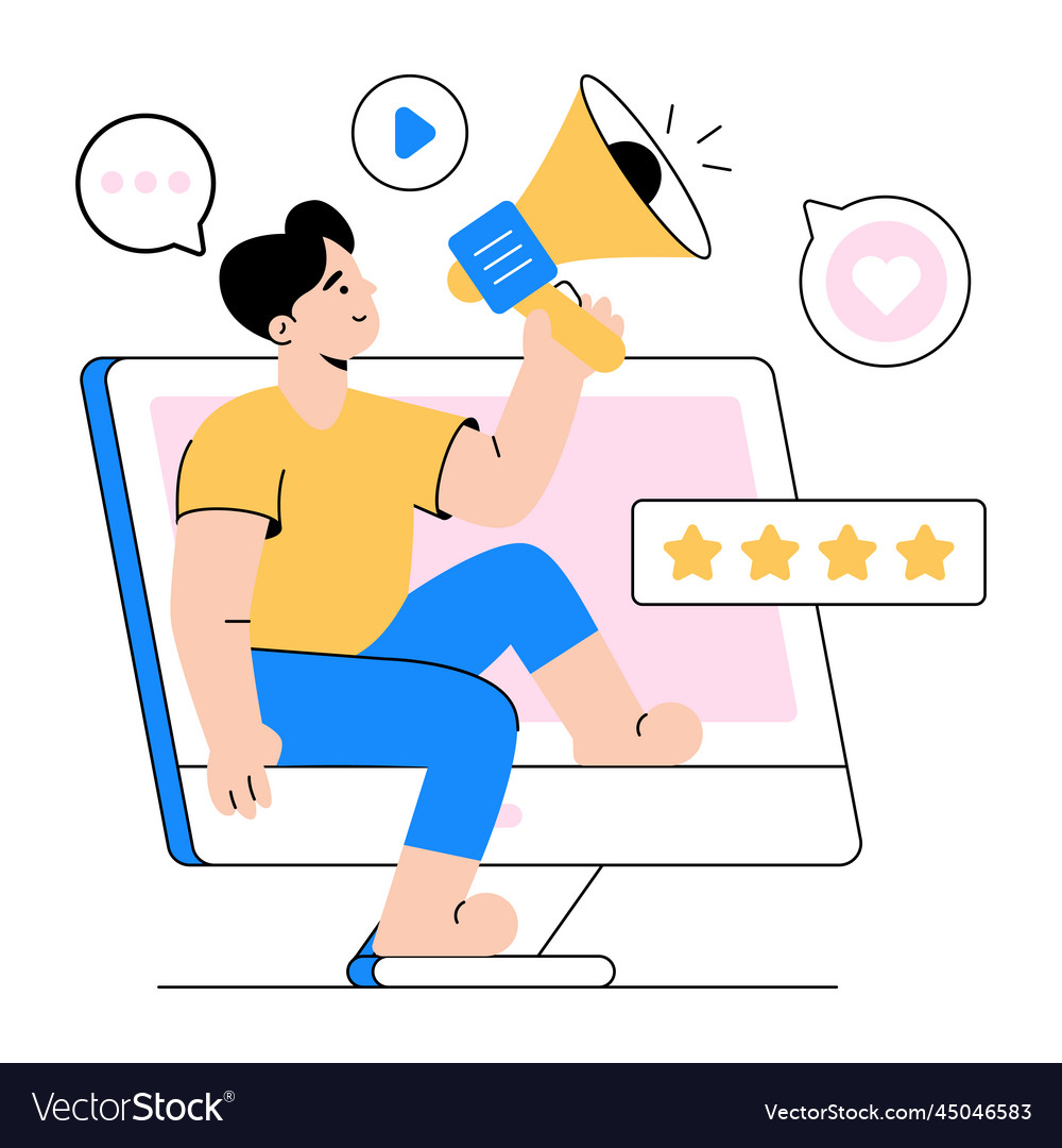 A flat of media advertising