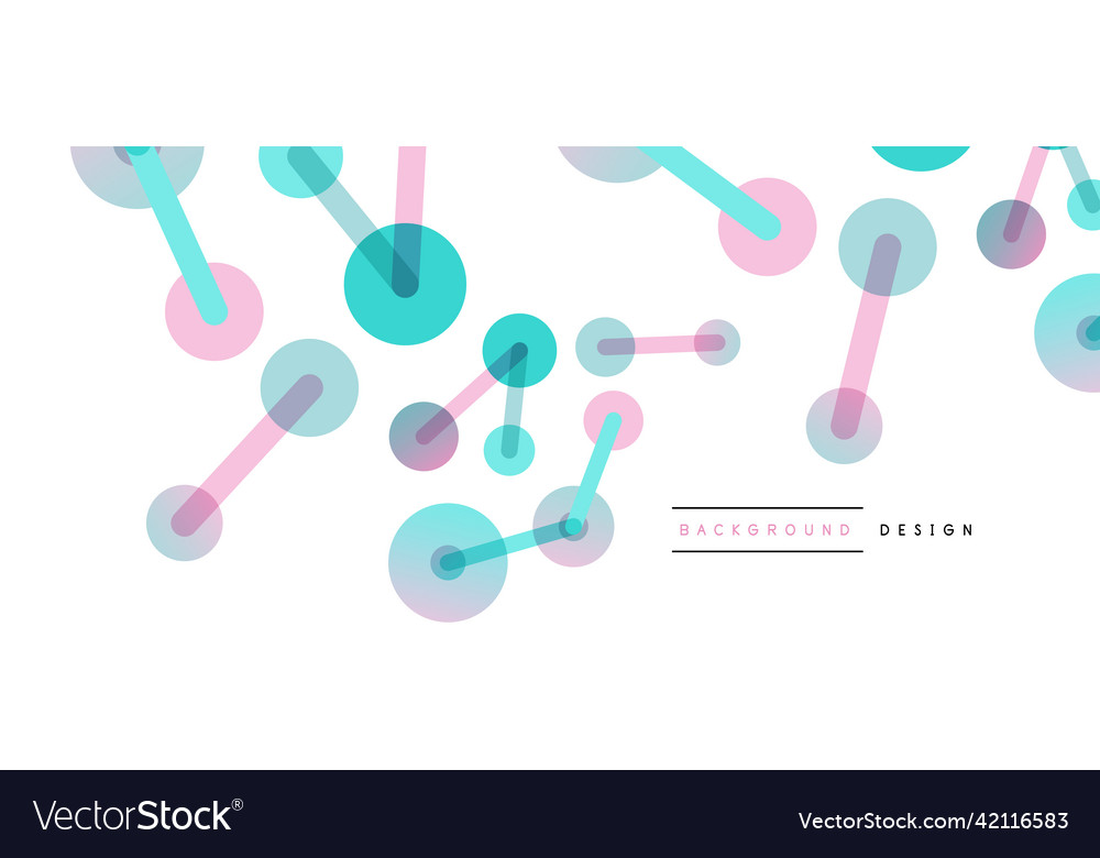 Abstract background round dots connected by lines