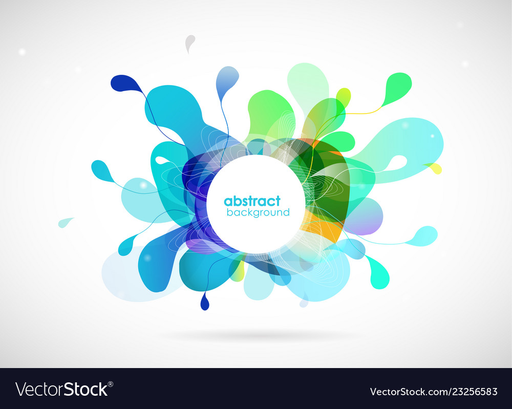 Abstract colored flower background with circles