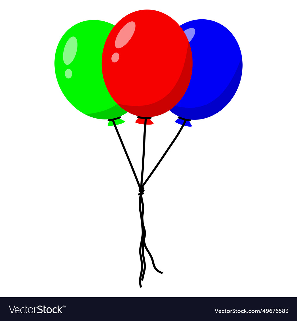 Ballon rgb Farbe flaches Design vector image Ballon rgb Farbe flaches Design