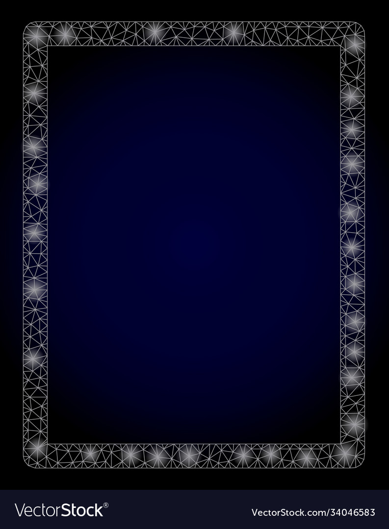 Bright web mesh empty page with light spots vector image Bright web mesh empty page with light spots