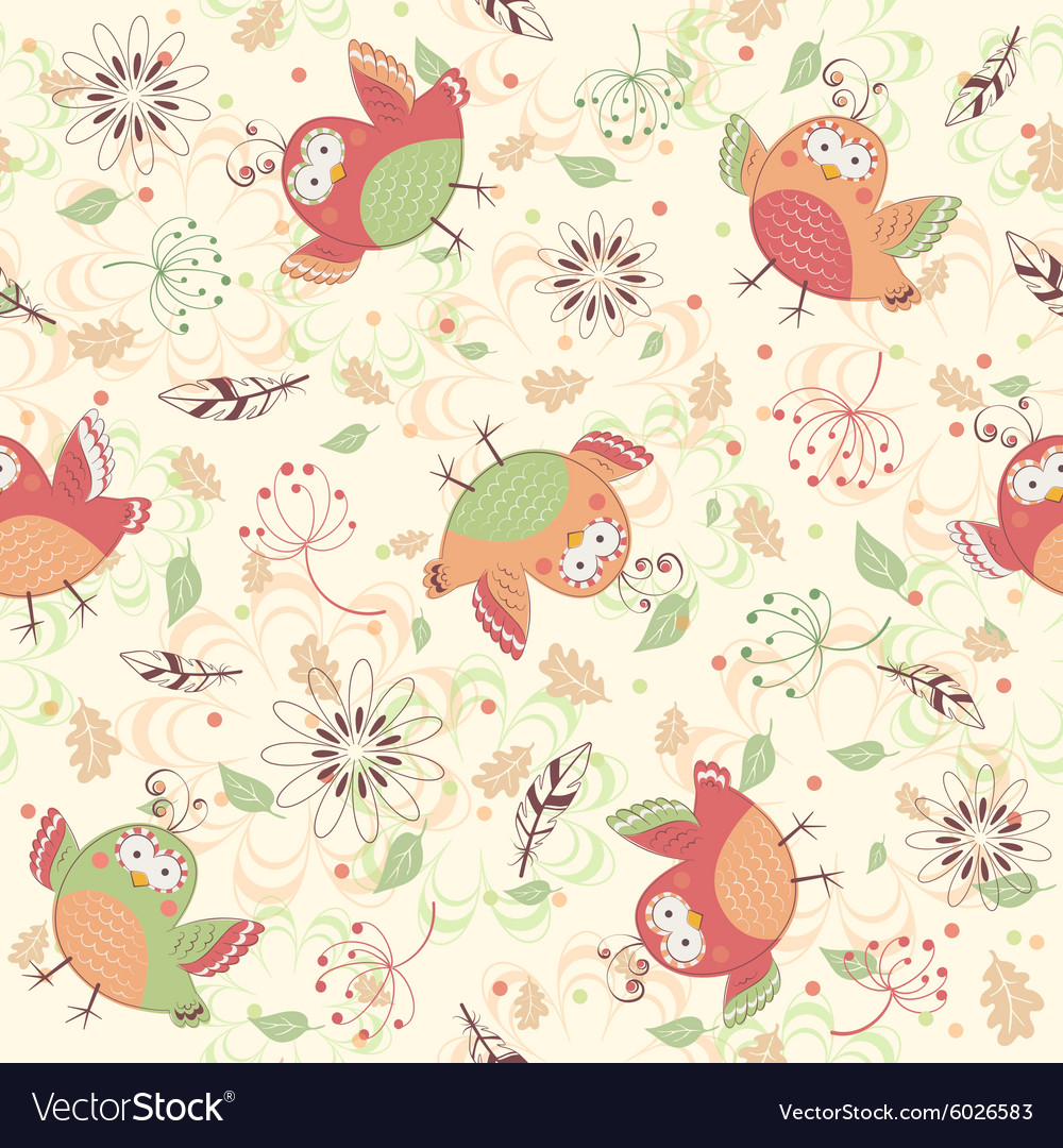 Charming Bird Floral Pattern