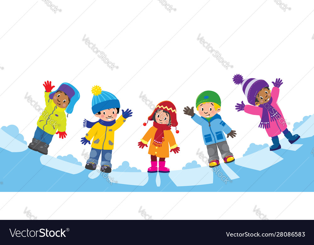 Children design template with kids and background