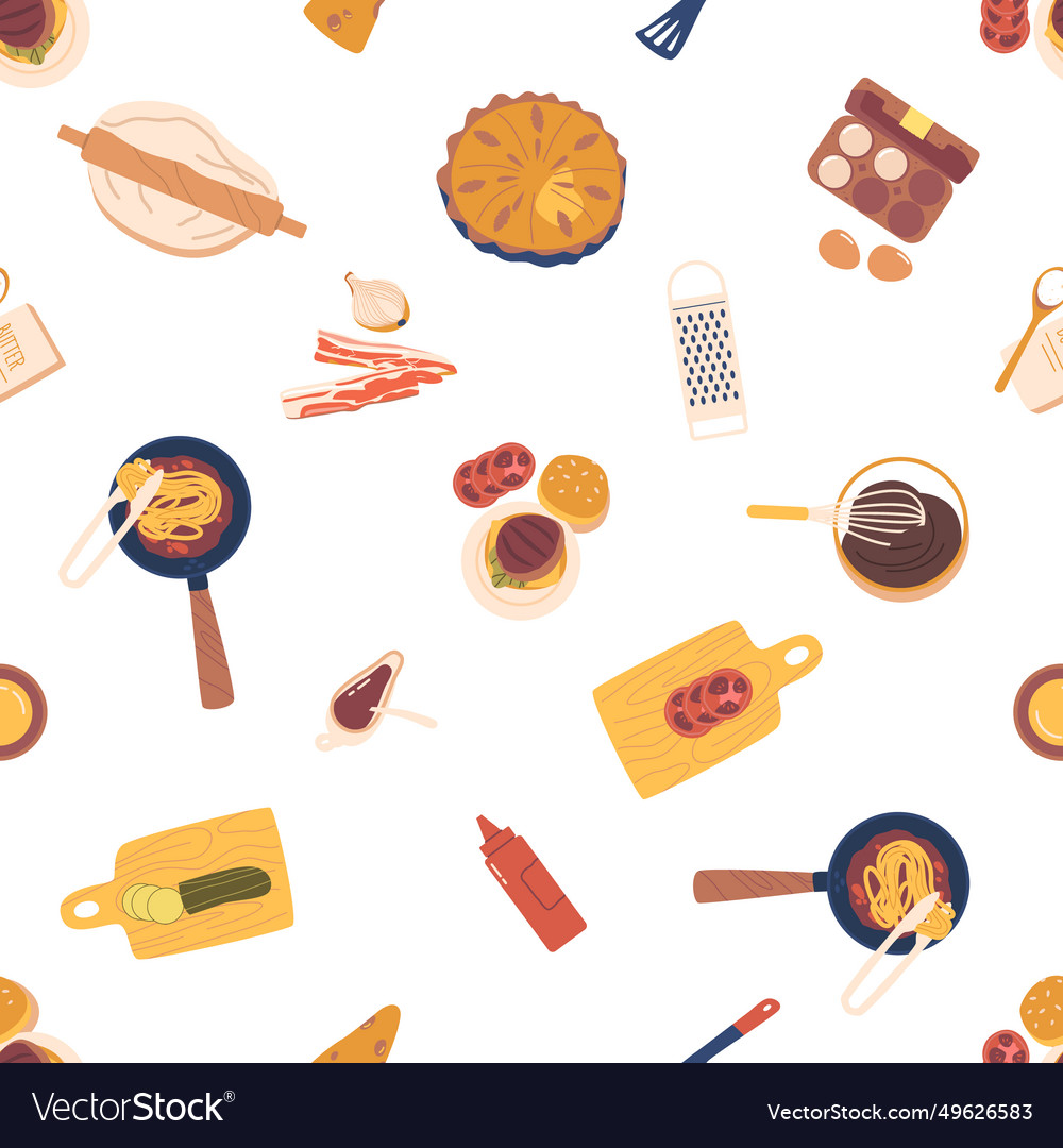 Delightful seamless pattern featuring a top view vector image Delightful seamless pattern featuring a top view