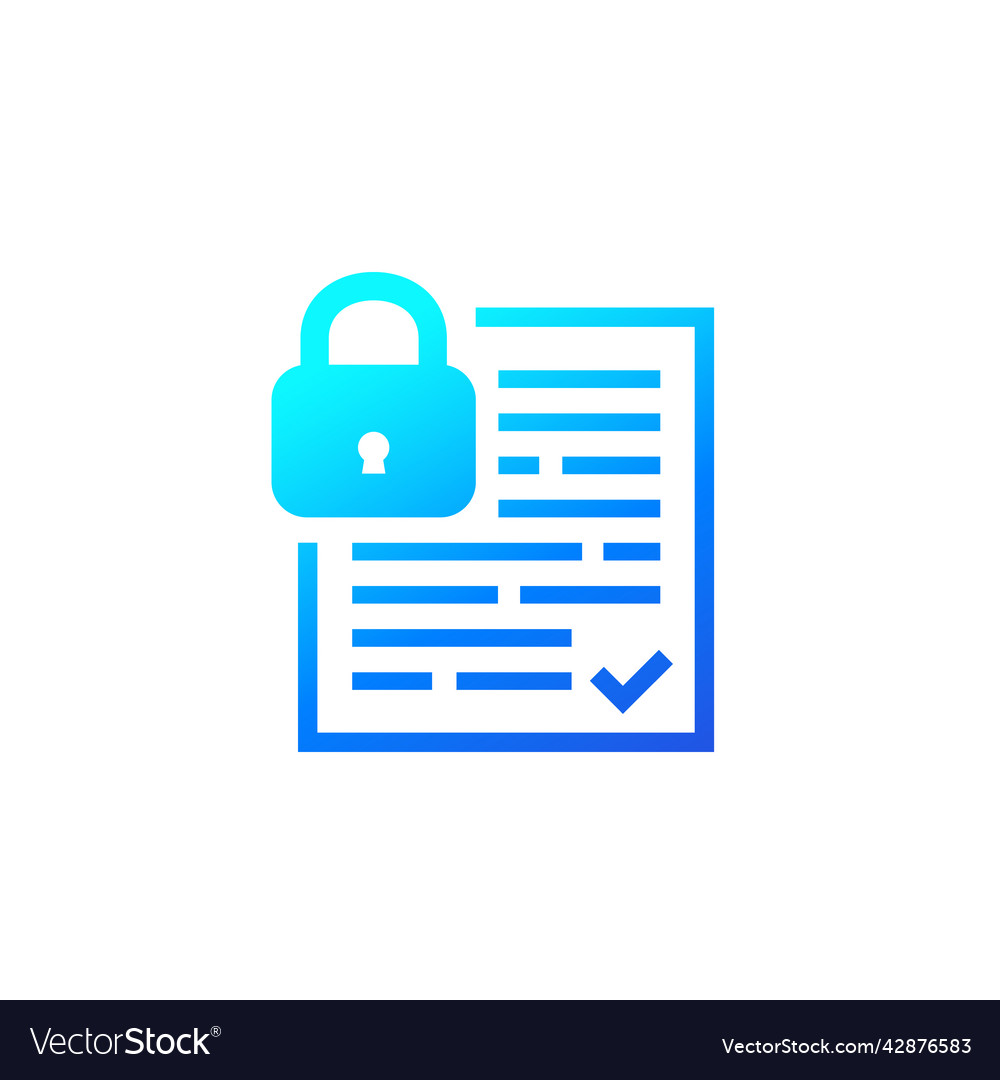 Document protection and data security icon