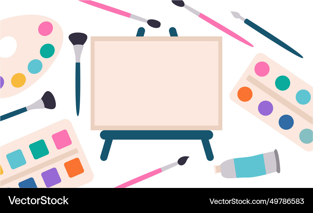 Drawing tools seamless pattern Royalty Free Vector Image