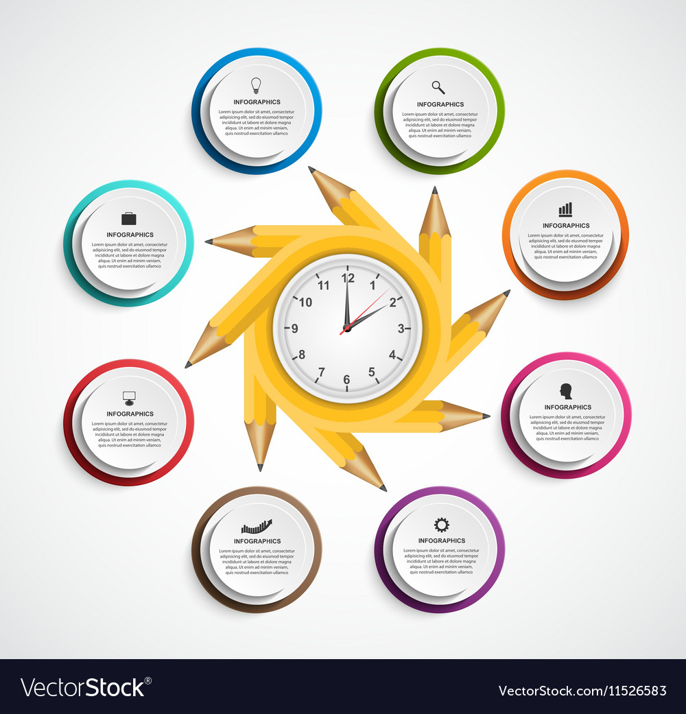 Education infographics for presentations Vector Image