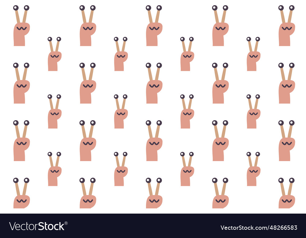 Flat snail head pattern background Vector Image Flat snail head pattern background