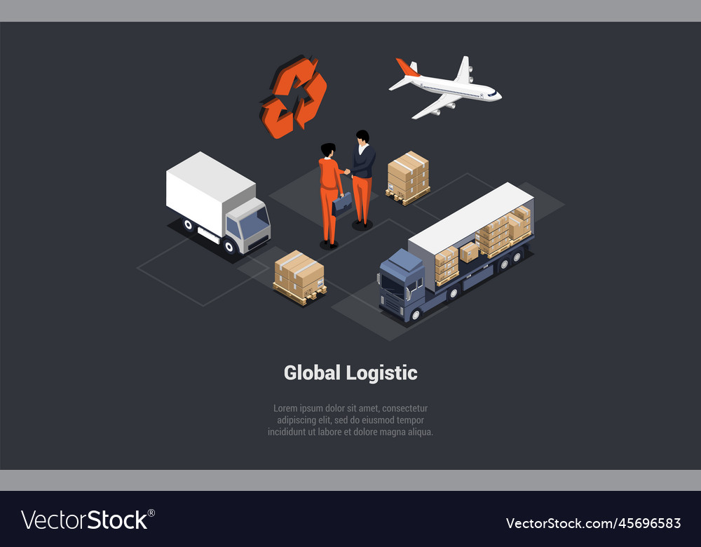 Globale Logistik Luftfrachtland