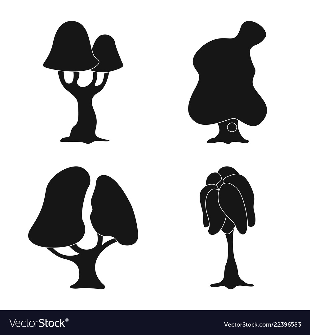 Isolated object of tree and nature sign