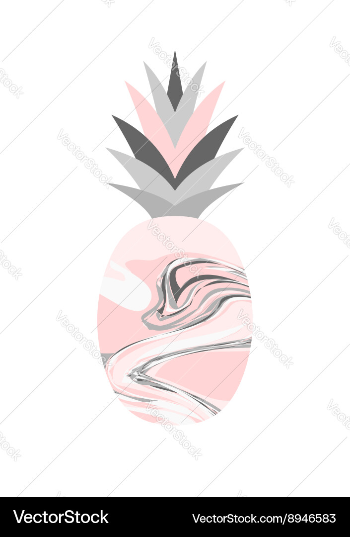 Marble texture pineapple design Royalty Free Vector Image