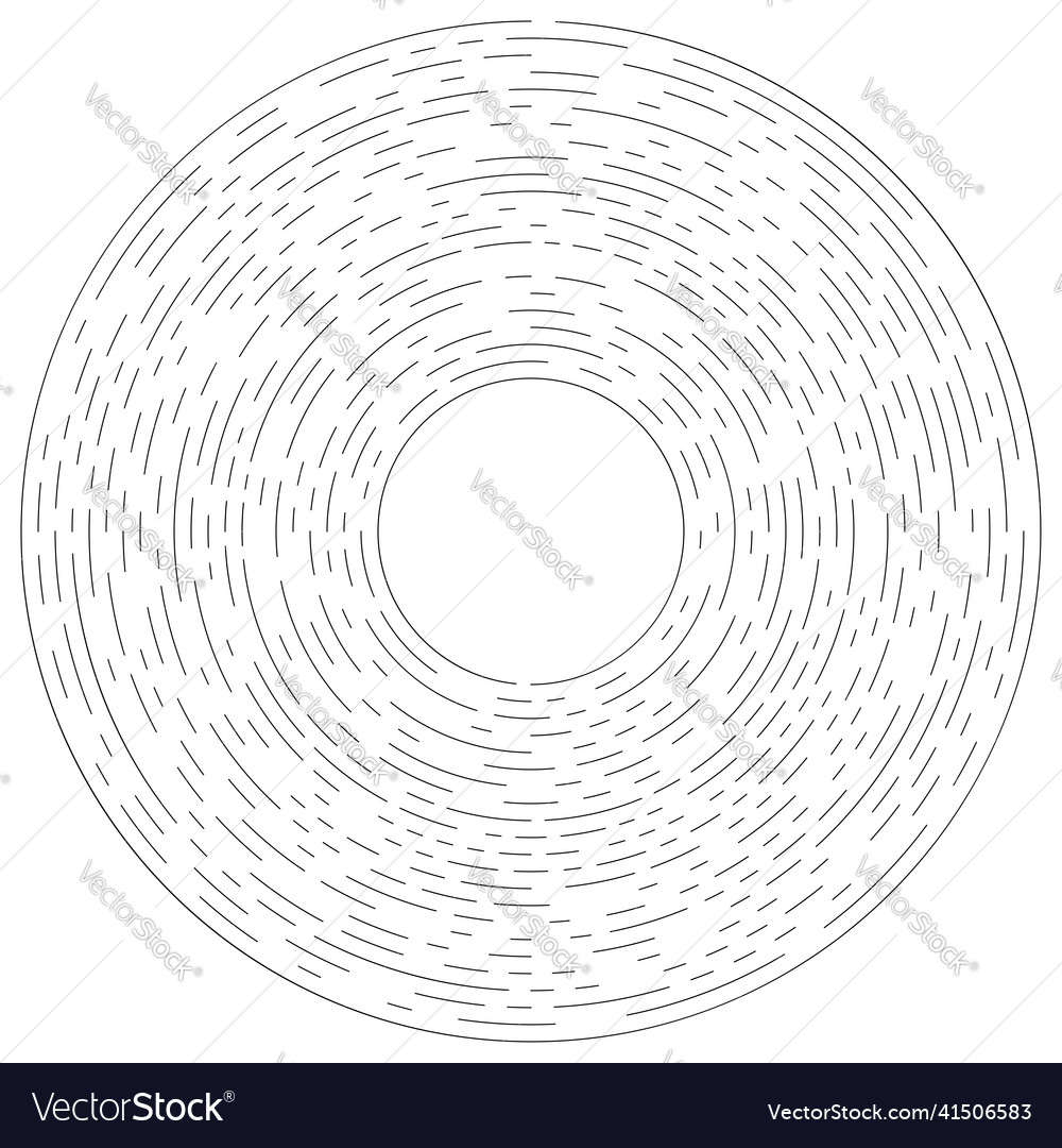 Radial radiating circular concentric lines element vector image Radial radiating circular concentric lines element