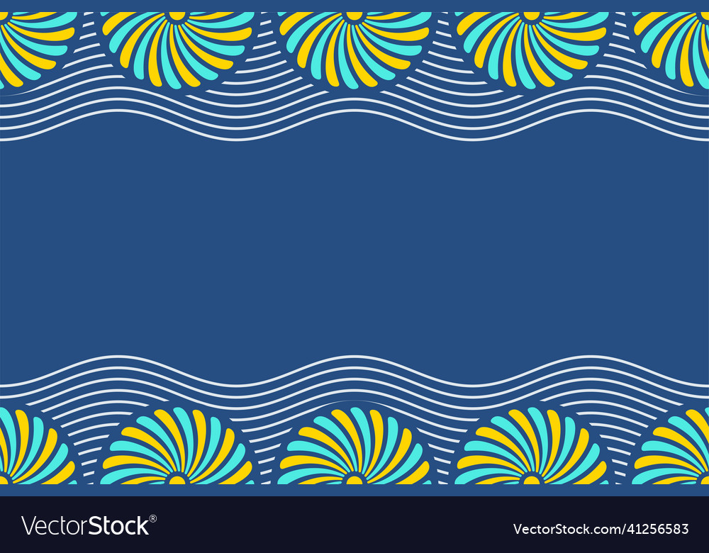 Seamless horizontal border pattern with circles vector image Seamless horizontal border pattern with circles