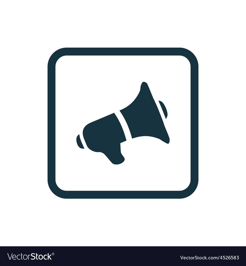Speaker icon rounded squares button