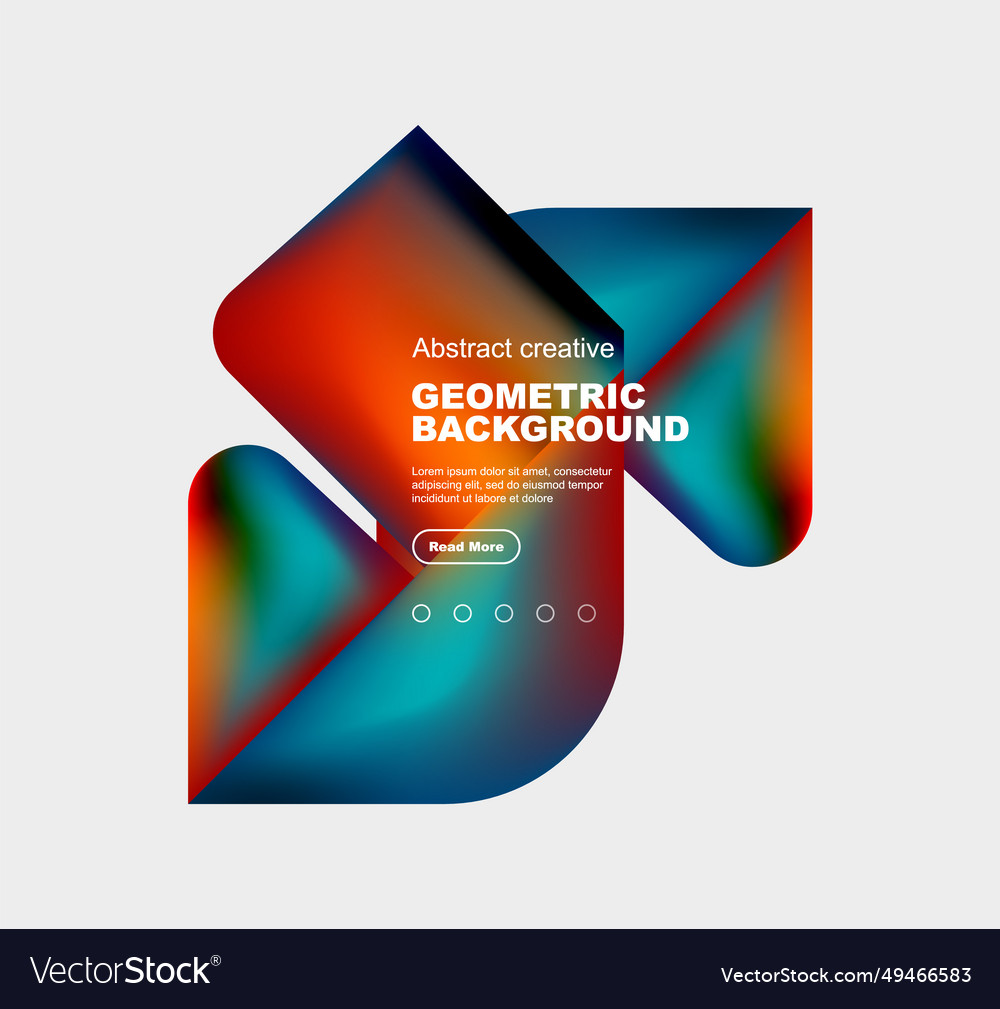 Square and triangle design with fluid gradients Vector Image