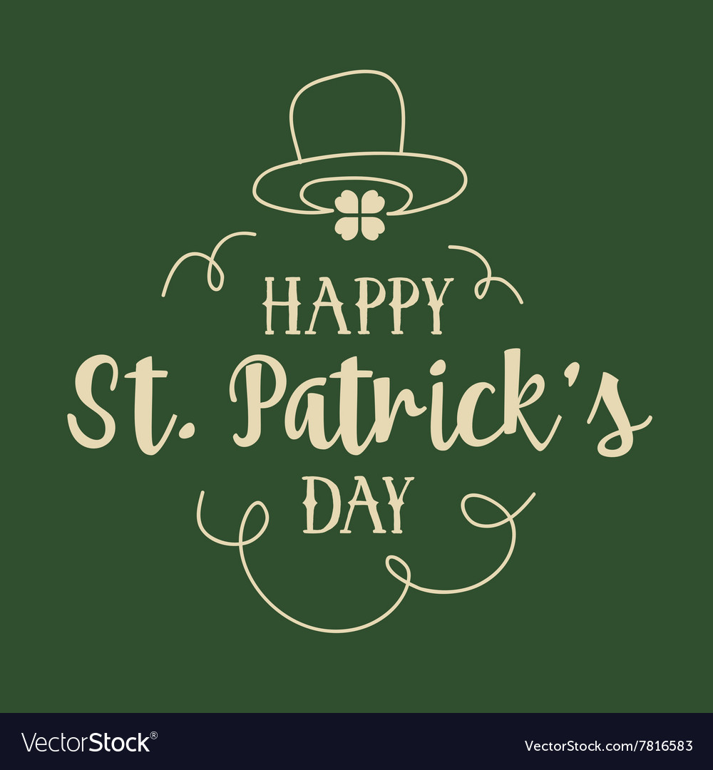 St patricks Tag Typografie Design