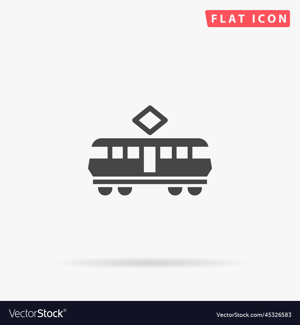 Tram flache Symbol