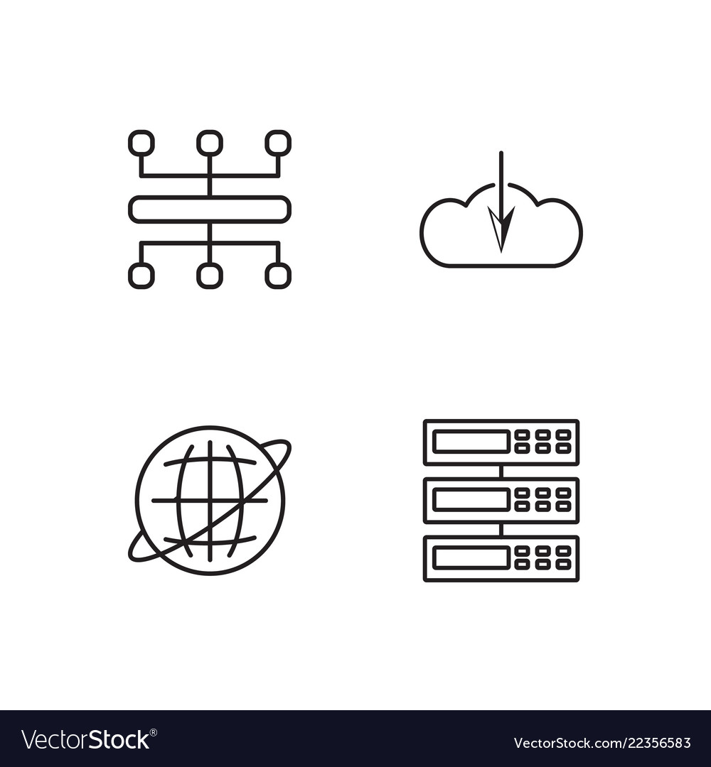 Web simple outlined icons set