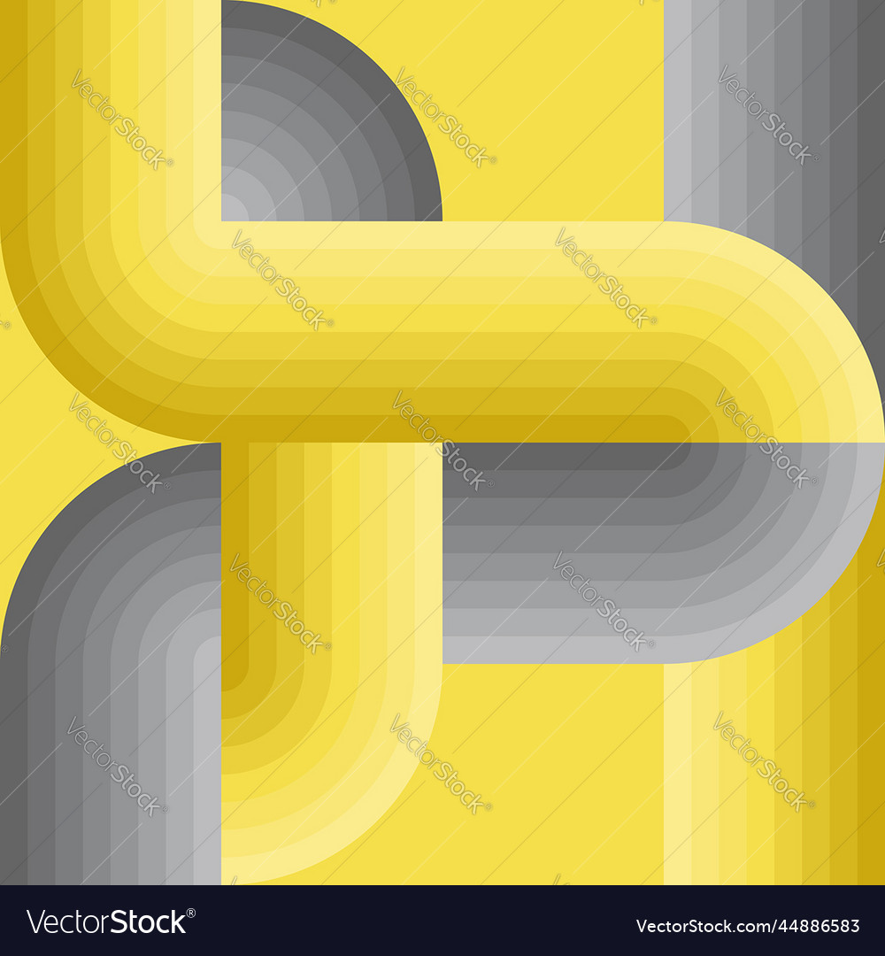 Yellow gray gradient pipe shape pattern background vector image Yellow gray gradient pipe shape pattern background