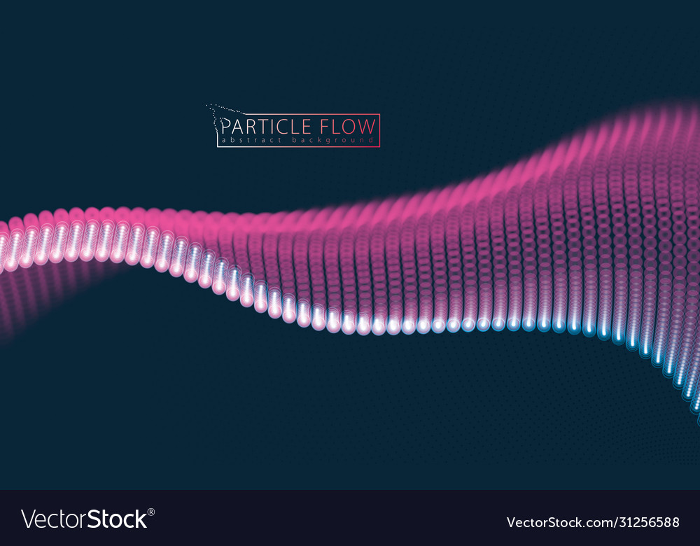 Abstract background with dynamic particles sound vector image Abstract background with dynamic particles sound