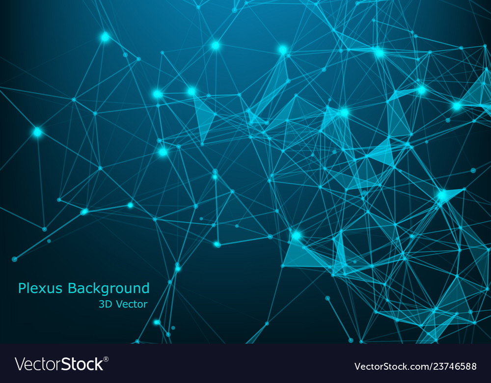 Abstrakte beleuchtete Partikel und Linien plexus vector image Abstrakte beleuchtete Partikel und Linien plexus