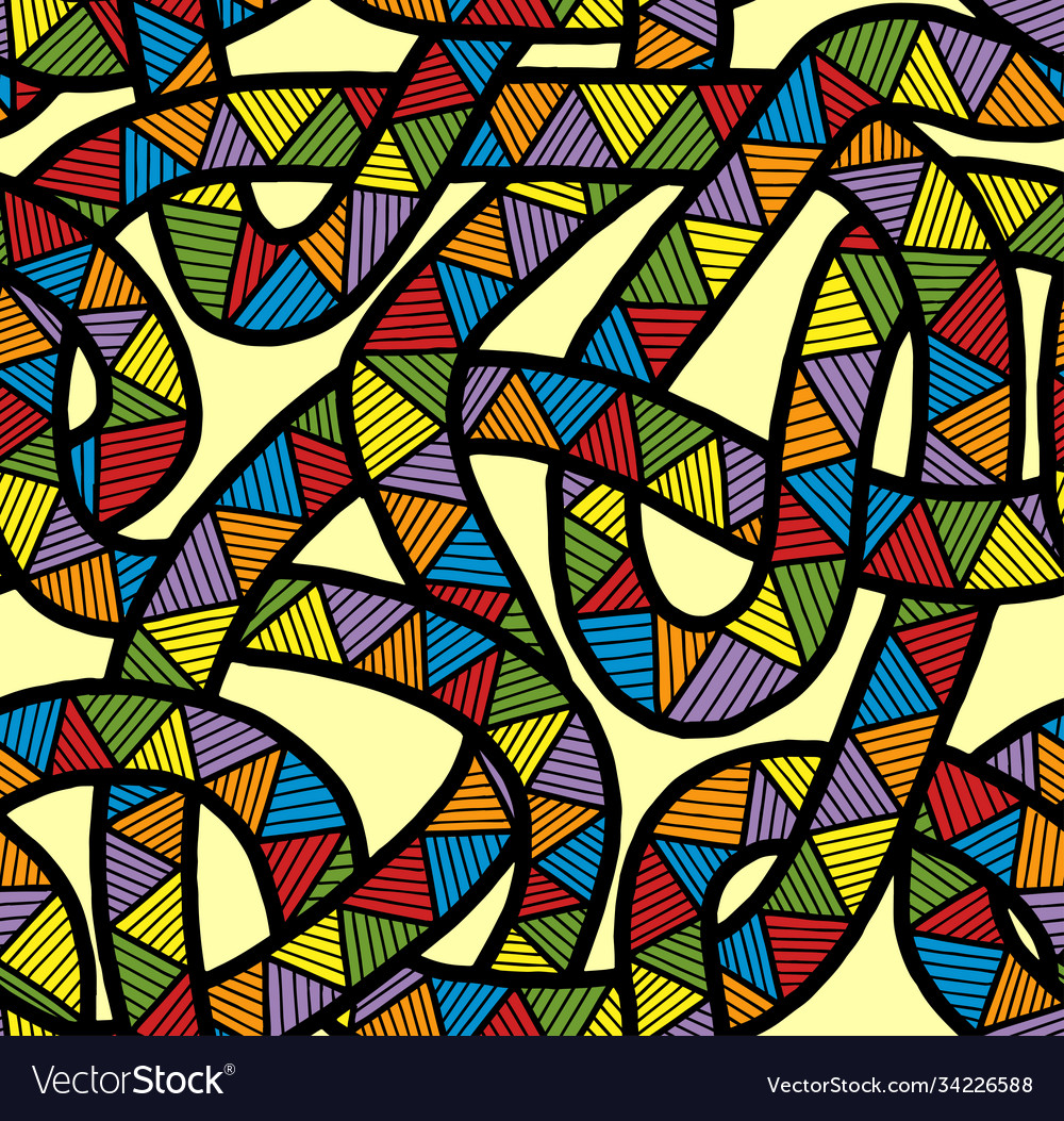 Abstract patterns seamless color doodle sketch vector image Abstract patterns seamless color doodle sketch