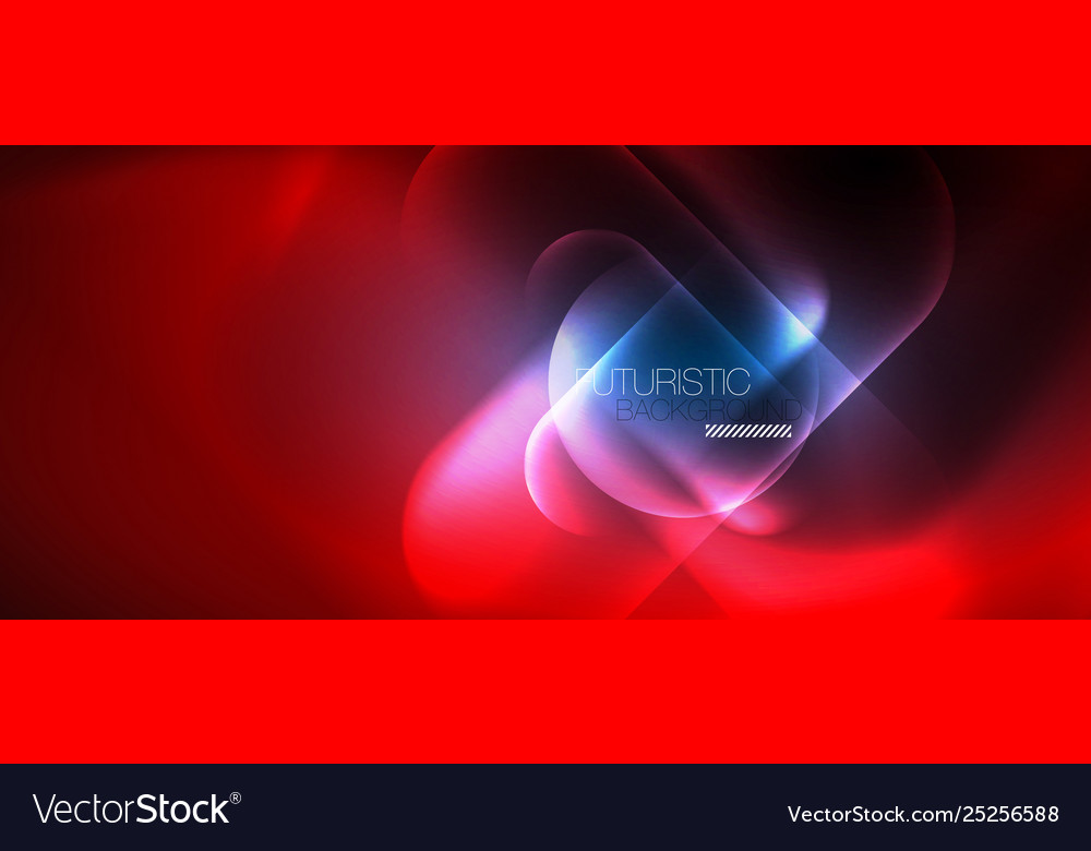 Blue neon round shapes techno background