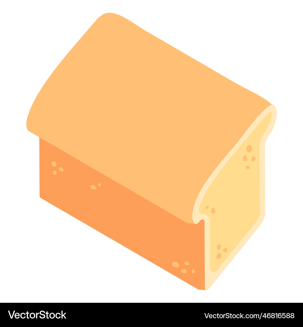 Bread white flat Royalty Free Vector Image - VectorStock