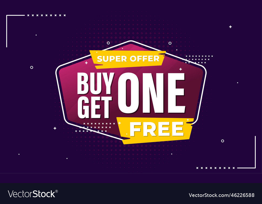 Buy one get free sale banner special