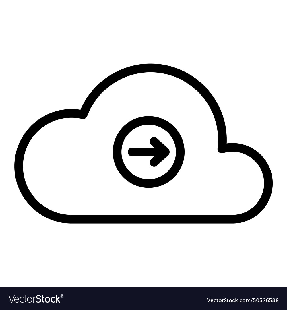 Cloud data transmit flat icon isolated on white