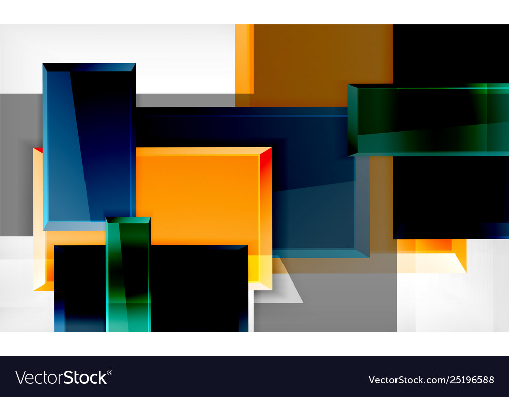 Colorful square and rectangle blocks background vector image Colorful square and rectangle blocks background