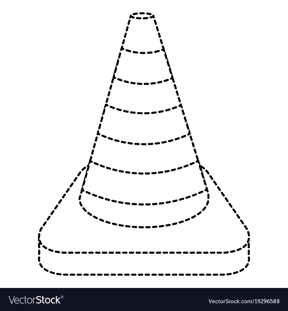 Construction cone isolated icon