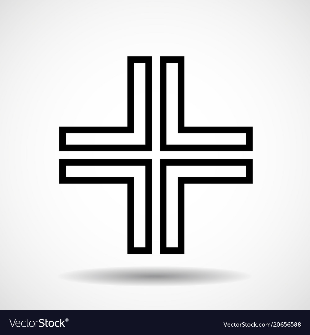 Cross christian symbol sign of lines Royalty Free Vector