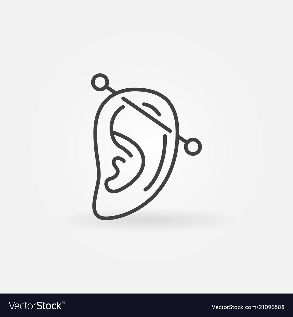 Ear piercing outline icon