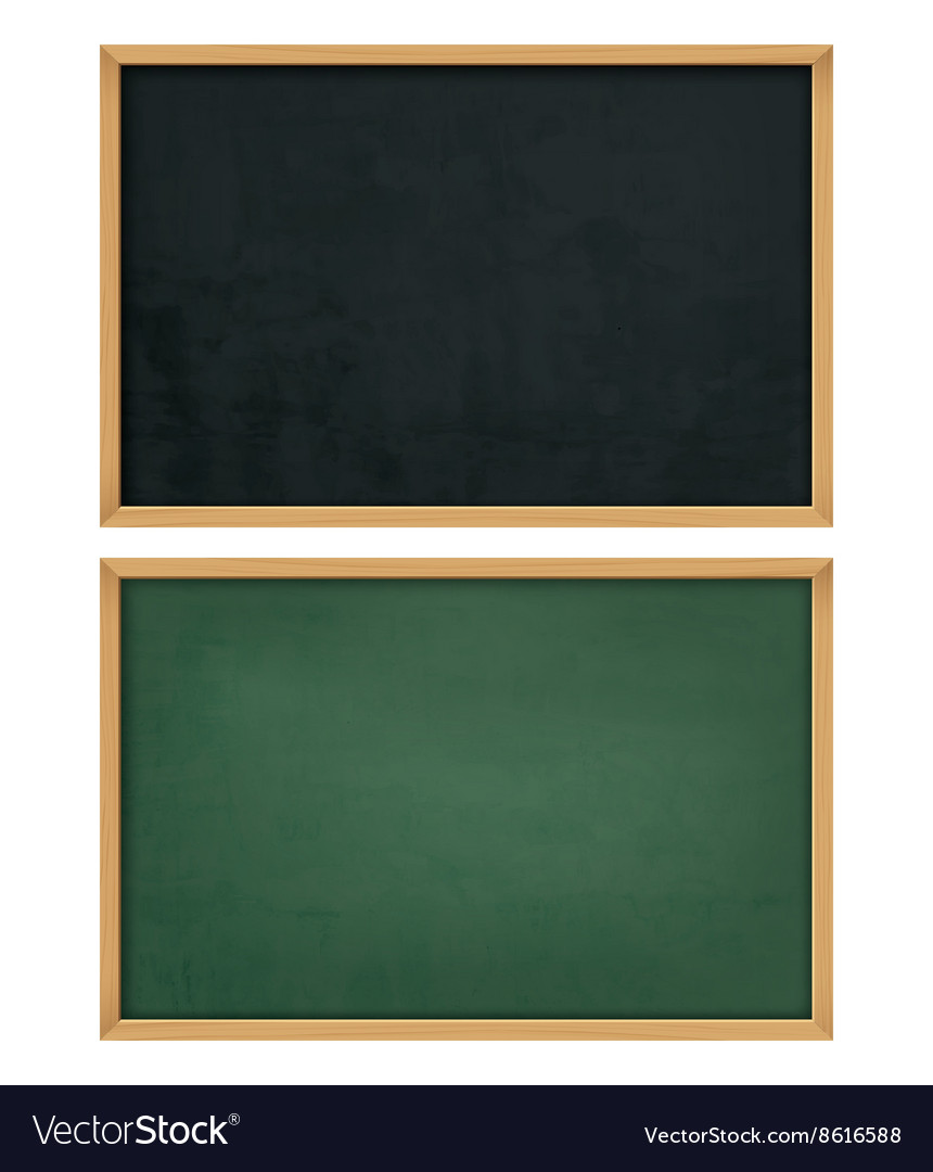 Empty Black Board With Wooden Frame Royalty Free Vector Empty Black Board With Wooden Frame Vector Image