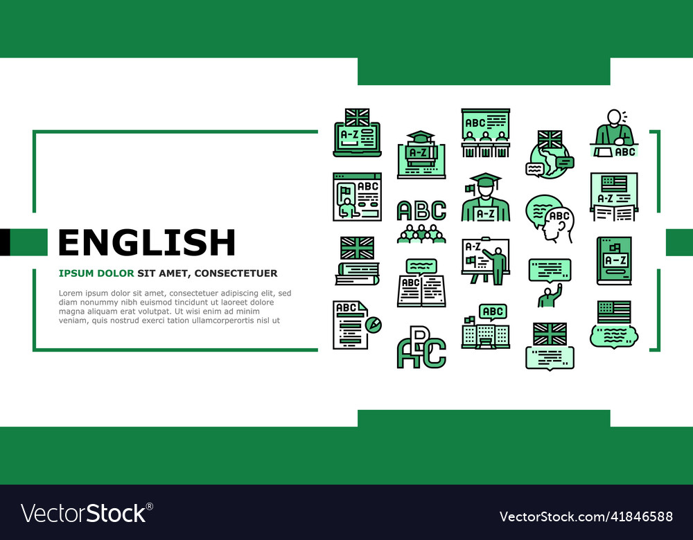 English language learn at school landing header