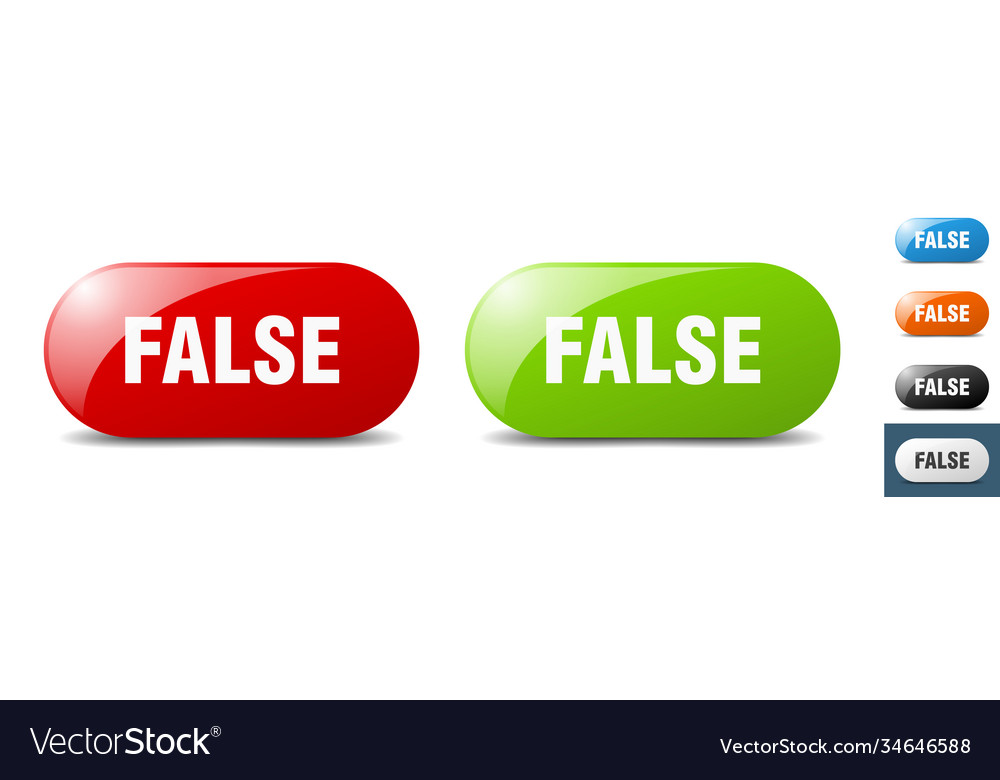 False button key sign push set