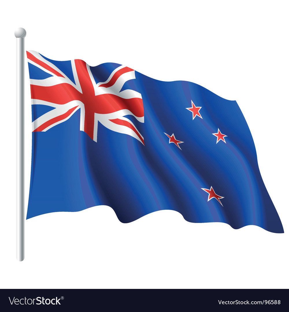 Flag new zealand Royalty Free Vector Image - VectorStock