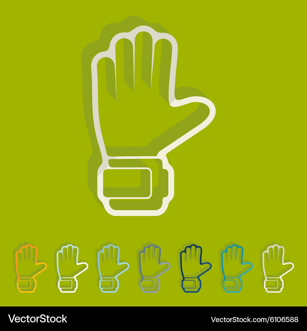 Flat design gloves Royalty Free Vector Image - VectorStock