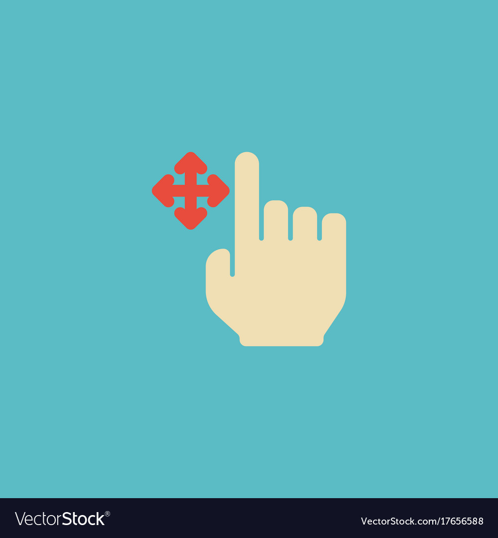 Flat icon drag element